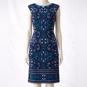 LONDON TIMES FLORAL SHEATH DRESS